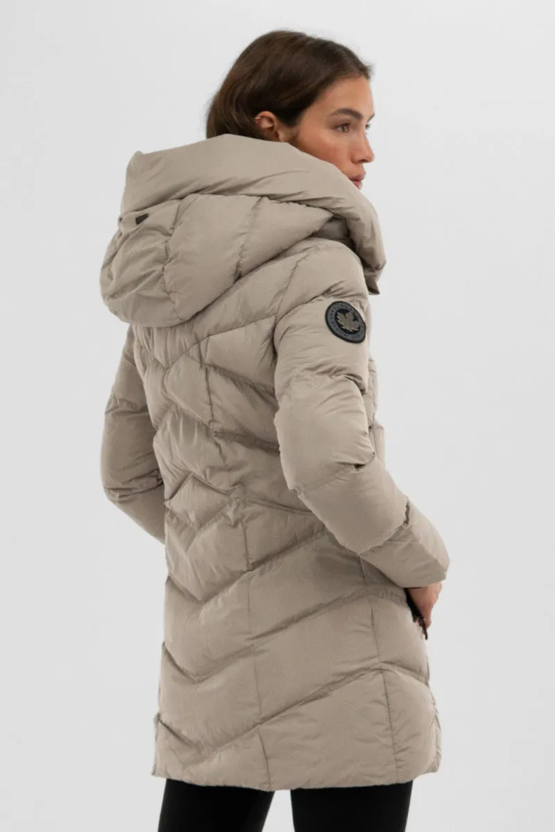 Canada Weather Gear Chevron Quilted Parka Jacket - Beige sold by Fairweather product image thumbnail 3