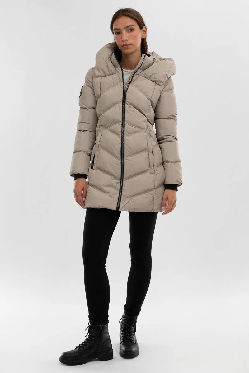 Canada Weather Gear Chevron Quilted Parka Jacket - Beige sold by Fairweather product image thumbnail 5