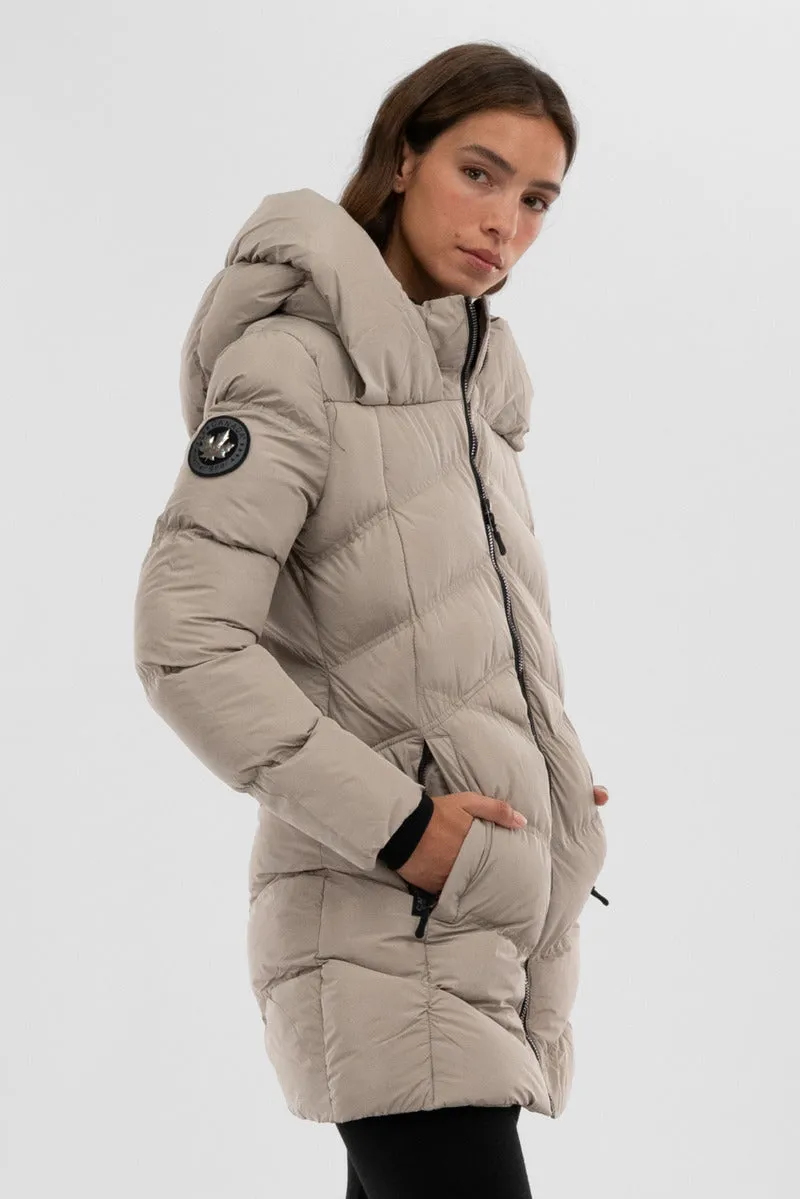 Canada Weather Gear Chevron Quilted Parka Jacket - Beige sold by Fairweather product image thumbnail 2