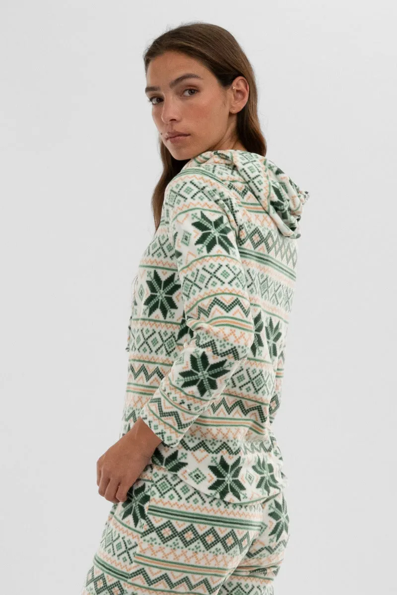 Canada Weather Gear Plaid Hooded Pajama Top - White sold by Fairweather product image thumbnail 3