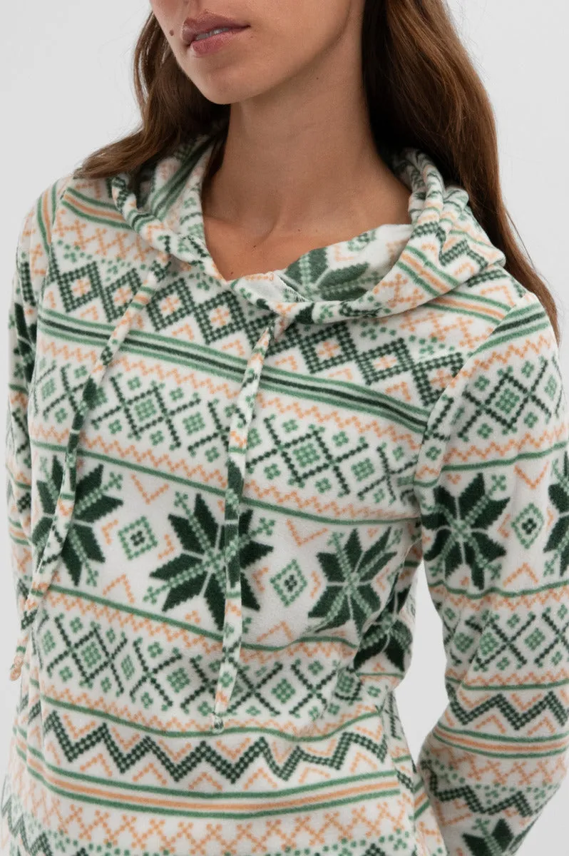 Canada Weather Gear Plaid Hooded Pajama Top - White sold by Fairweather product image thumbnail 4