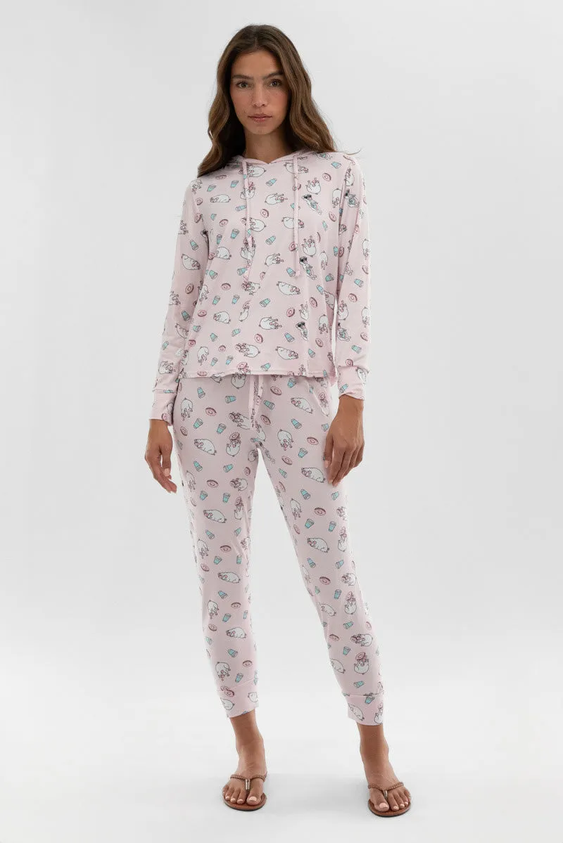 Canada Weather Gear Dog Print Tie Waist Pajama Pants - Blush sold by Fairweather product image thumbnail 5