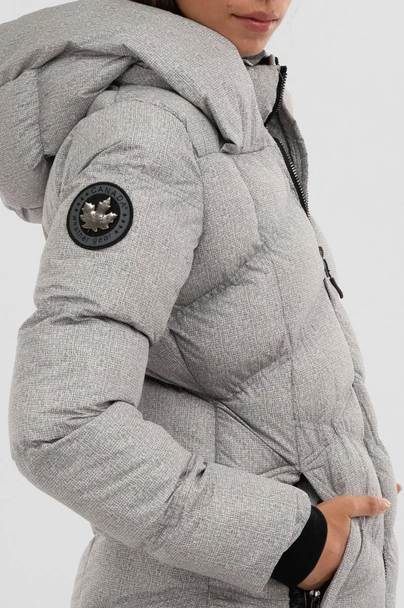 Canada Weather Gear Chevron Quilted Parka Jacket - Grey sold by Fairweather product image thumbnail 4