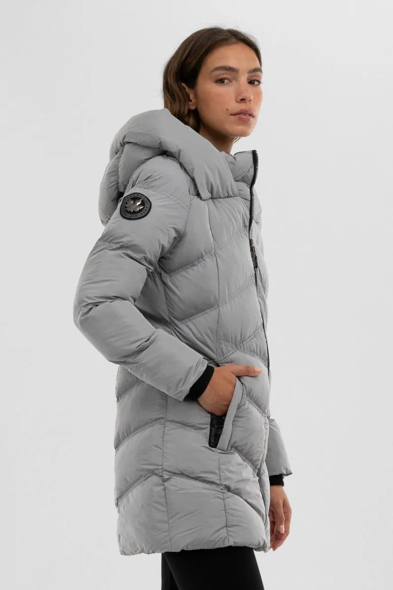 Canada Weather Gear Chevron Quilted Parka Jacket - Grey sold by Fairweather product image thumbnail 2