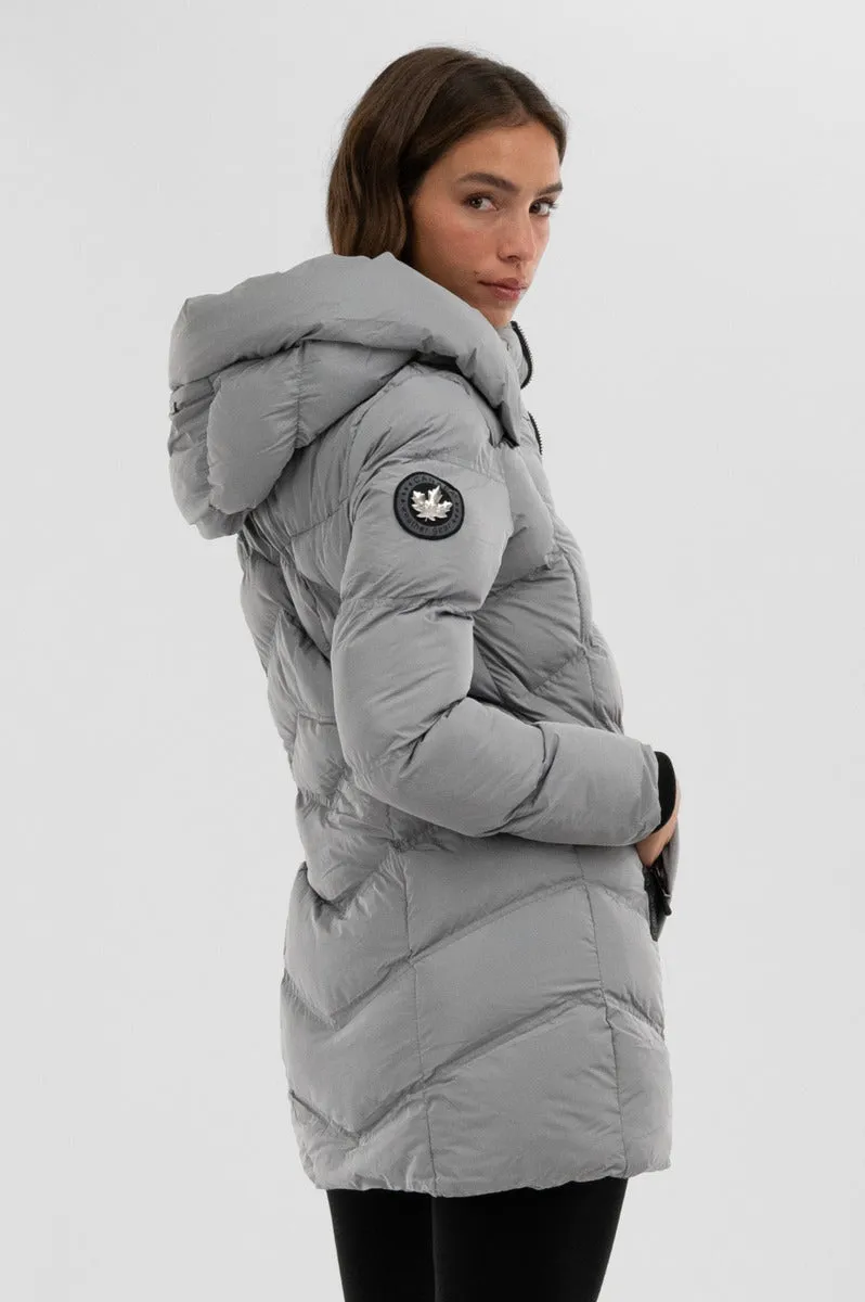 Canada Weather Gear Chevron Quilted Parka Jacket - Grey sold by Fairweather product image thumbnail 3