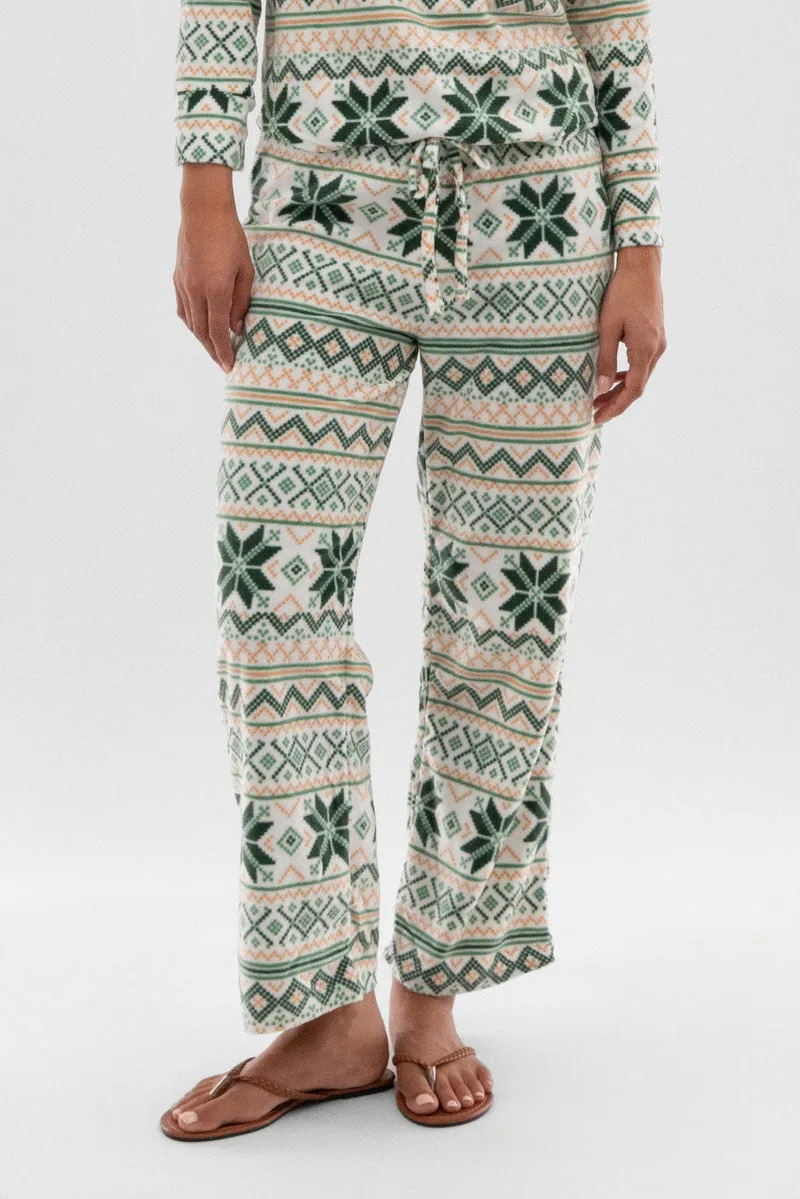 Canada Weather Gear Plaid Wide Leg Pajama Pants - White sold by Fairweather