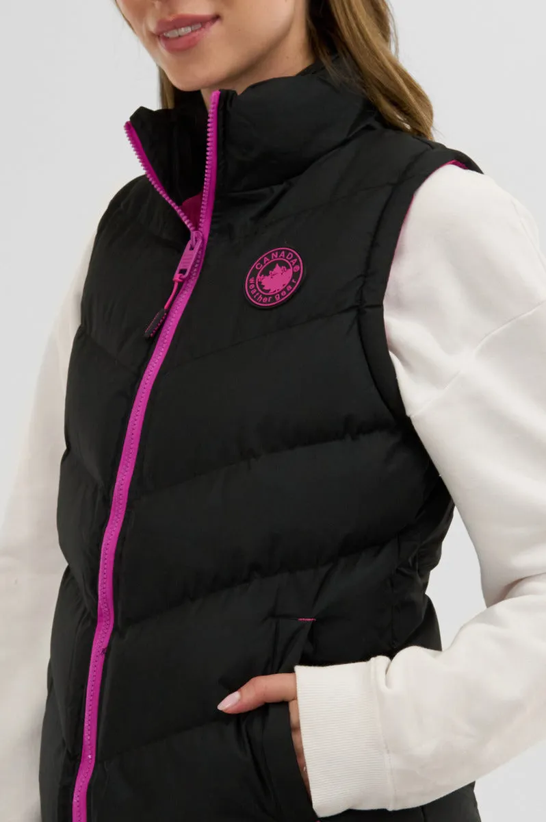 Canada Weather Gear Chevron Puffer Vest - Black sold by Fairweather product image thumbnail 4