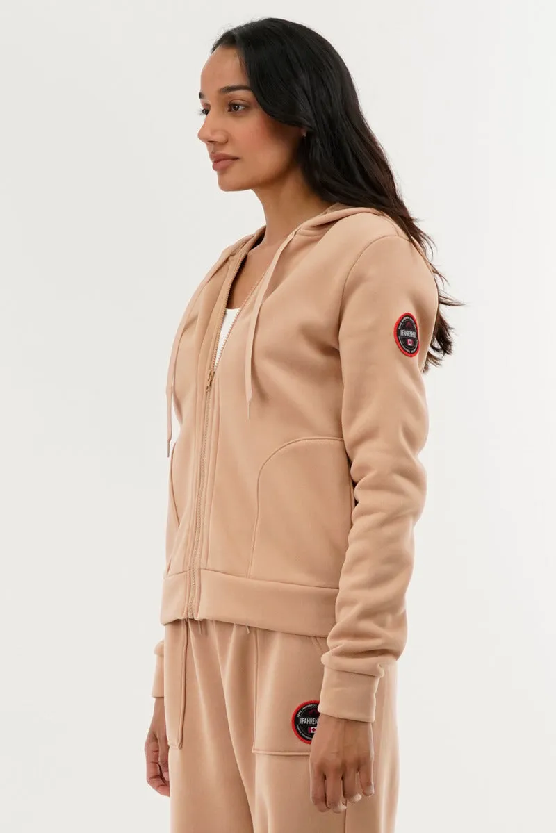 Fahrenheit Classic Zip Up Hoodie - Beige sold by Fairweather product image thumbnail 2