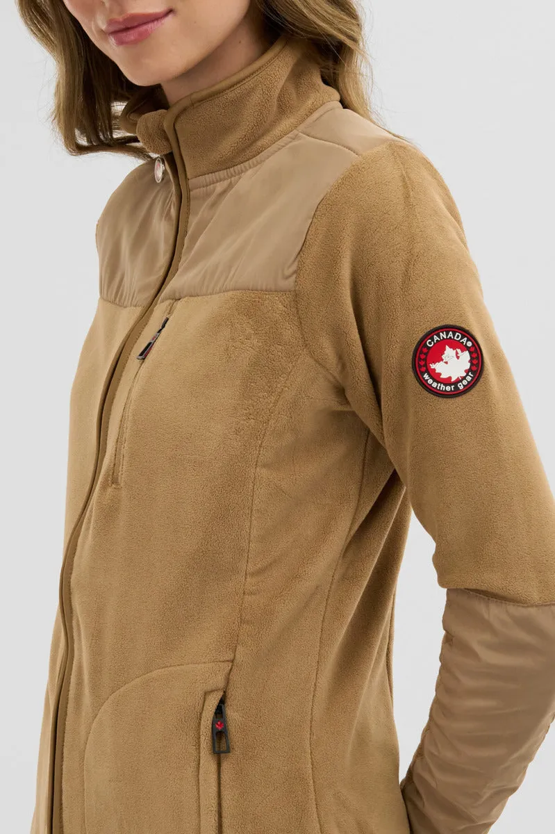 Canada Weather Gear Fleece Lightweight Jacket - Beige sold by Fairweather product image thumbnail 4