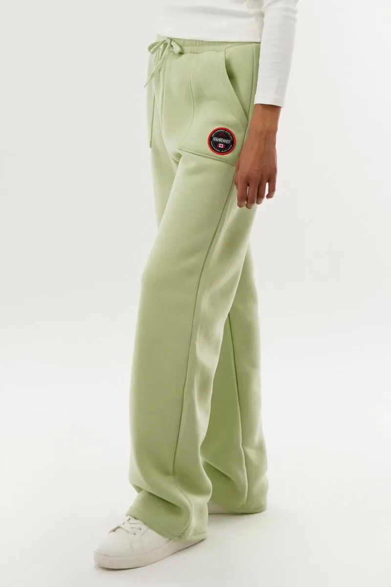 Fahrenheit Wide Leg Sweatpants - Green sold by Fairweather product image thumbnail 2