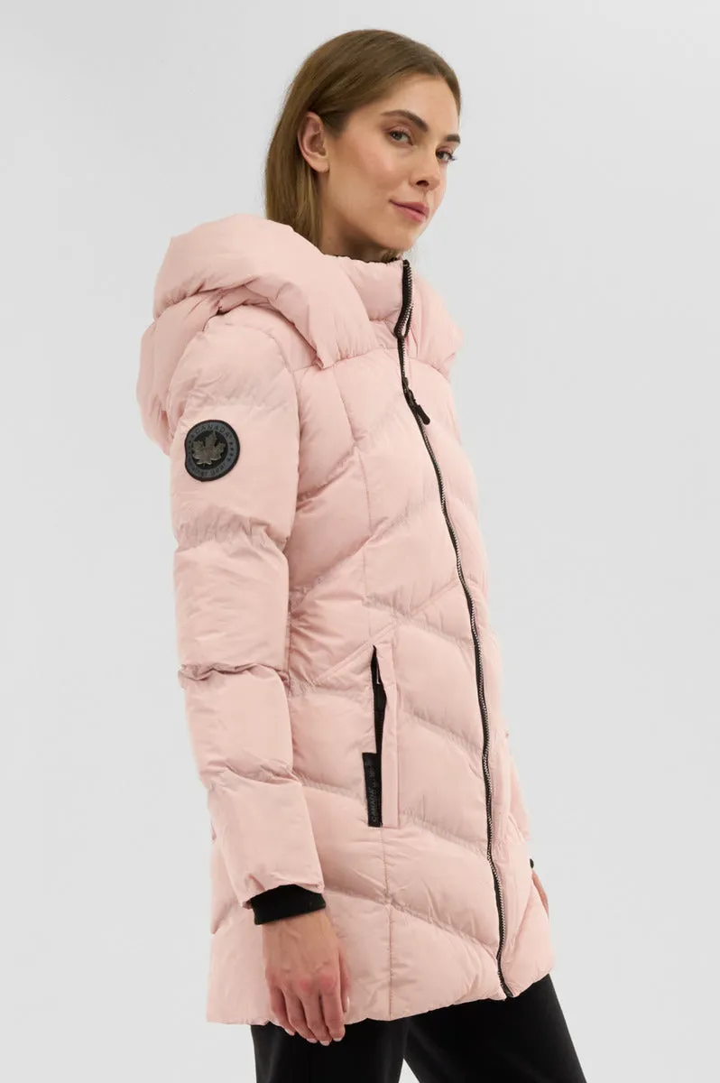Canada Weather Gear Chevron Quilted Parka Jacket - Pink sold by Fairweather product image thumbnail 2
