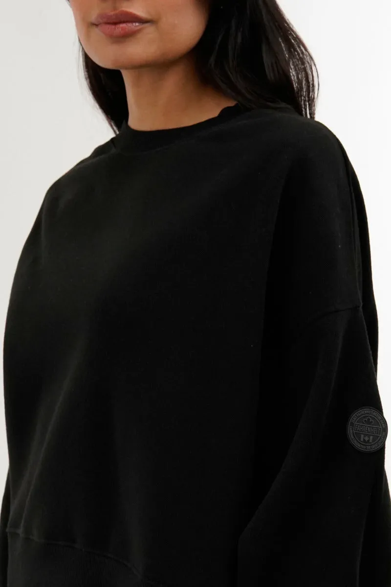 Fahrenheit Drop Shoulder Crewneck Sweatshirt - Black sold by Fairweather product image thumbnail 4