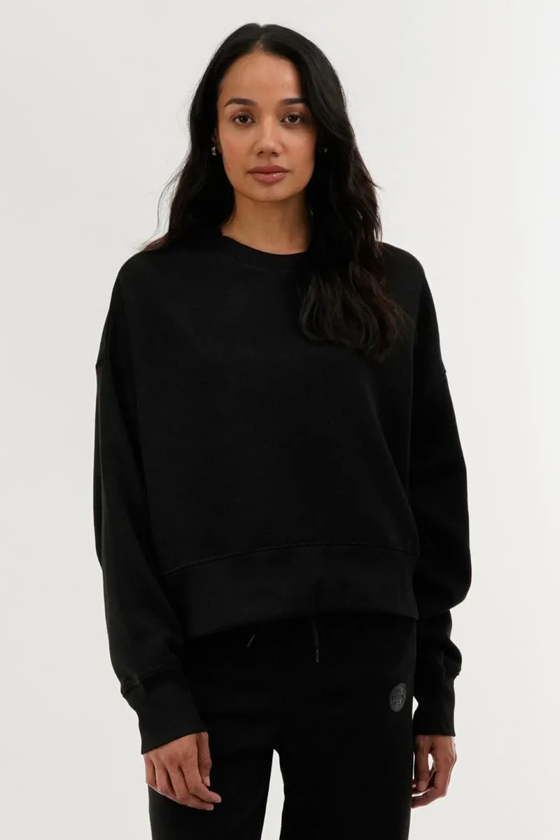 Fahrenheit Drop Shoulder Crewneck Sweatshirt - Black sold by Fairweather