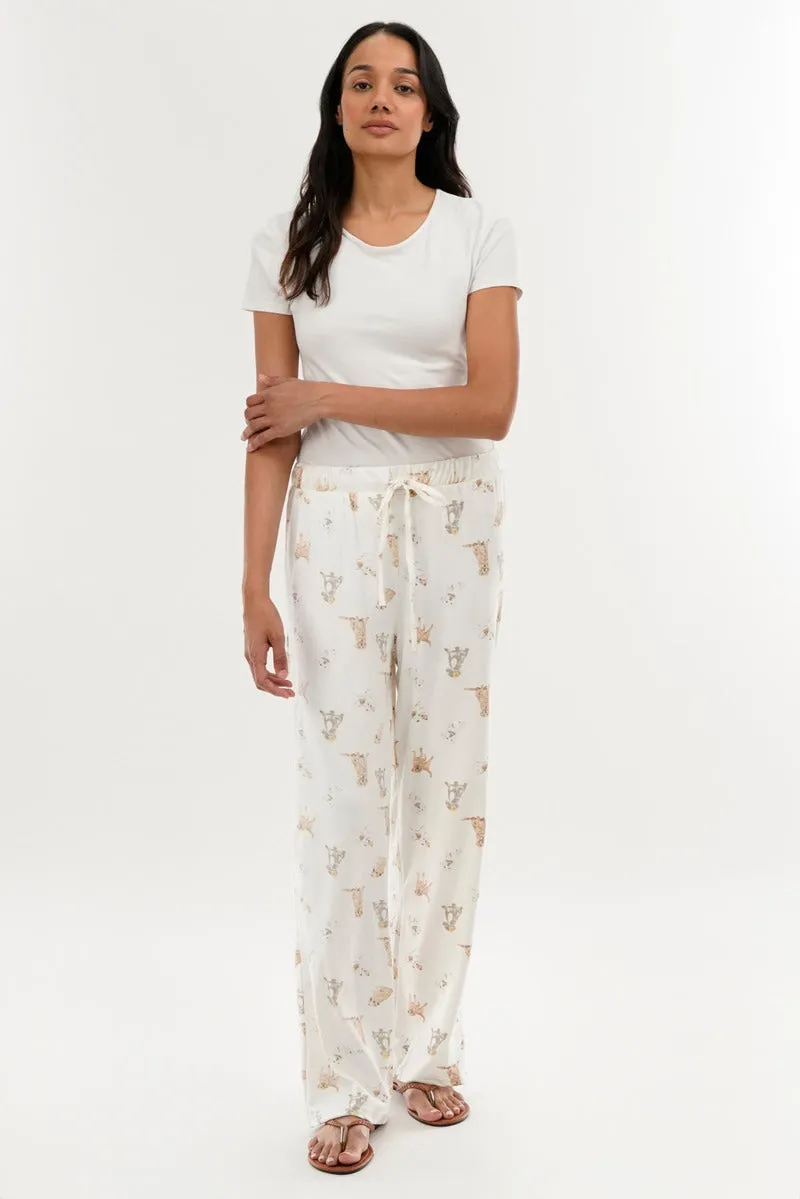 Canada Weather Gear Dog Print Wide Leg Pajama Pants - Beige sold by Fairweather product image thumbnail 5