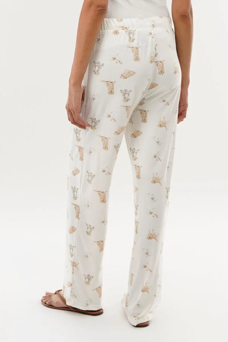 Canada Weather Gear Dog Print Wide Leg Pajama Pants - Beige sold by Fairweather product image thumbnail 3