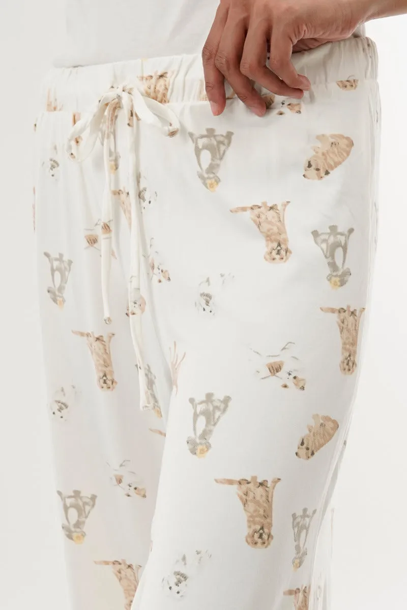 Canada Weather Gear Dog Print Wide Leg Pajama Pants - Beige sold by Fairweather product image thumbnail 4