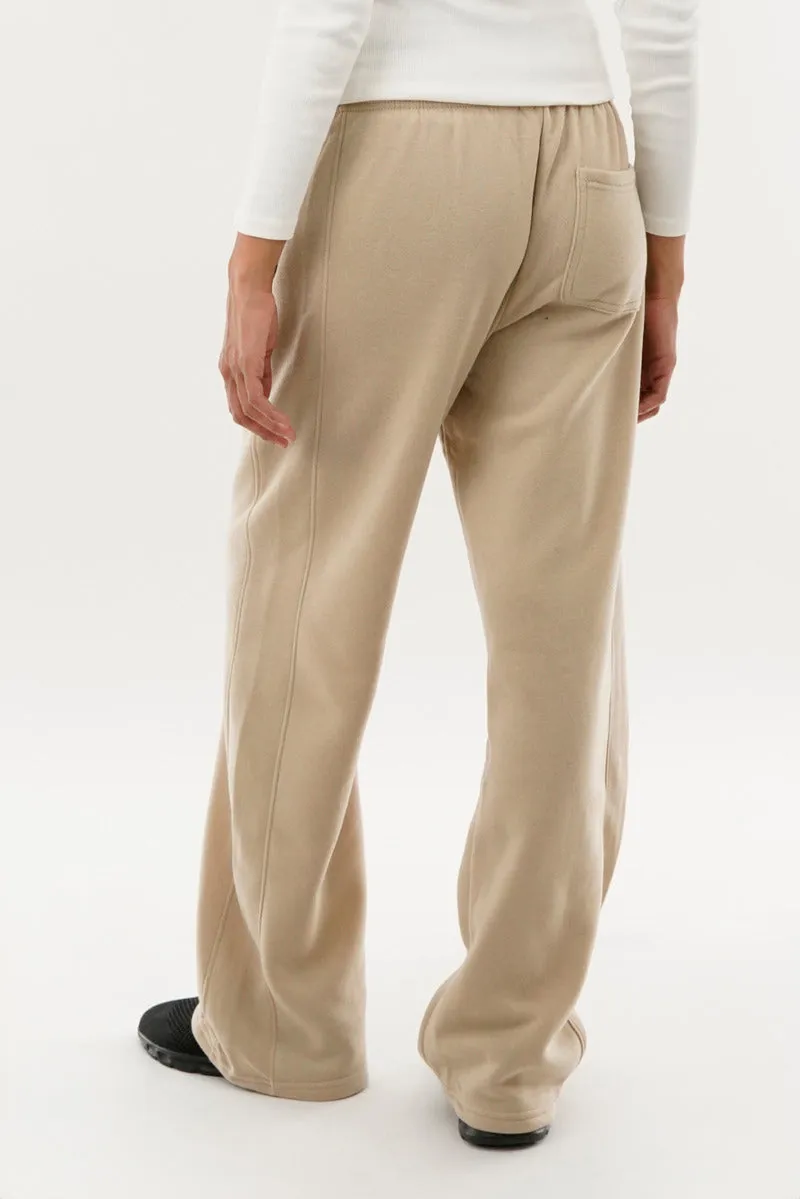 Fahrenheit Classic Wide Leg Sweatpants - Beige sold by Fairweather product image thumbnail 3