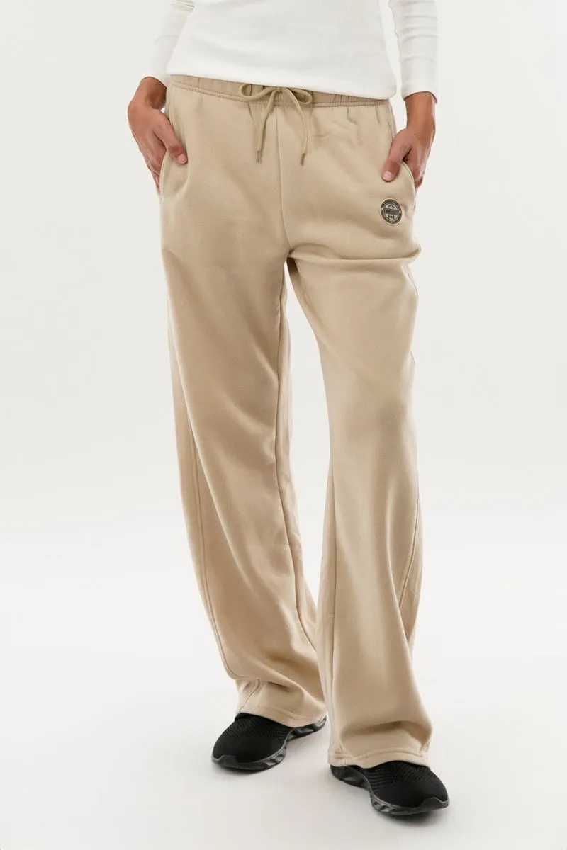 Fahrenheit Classic Wide Leg Sweatpants - Beige sold by Fairweather
