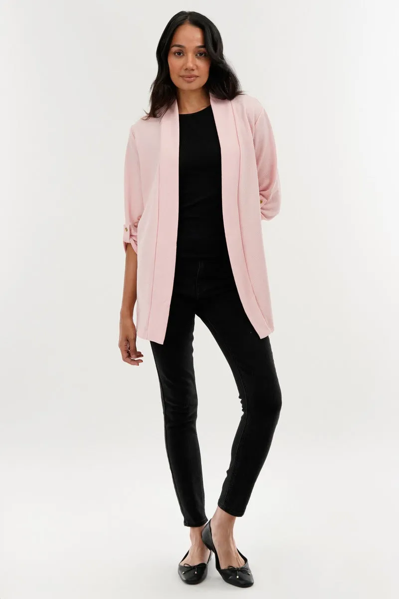 International INC Company Roll Up Sleeve Cardigan - Pink sold by Fairweather product image thumbnail 5