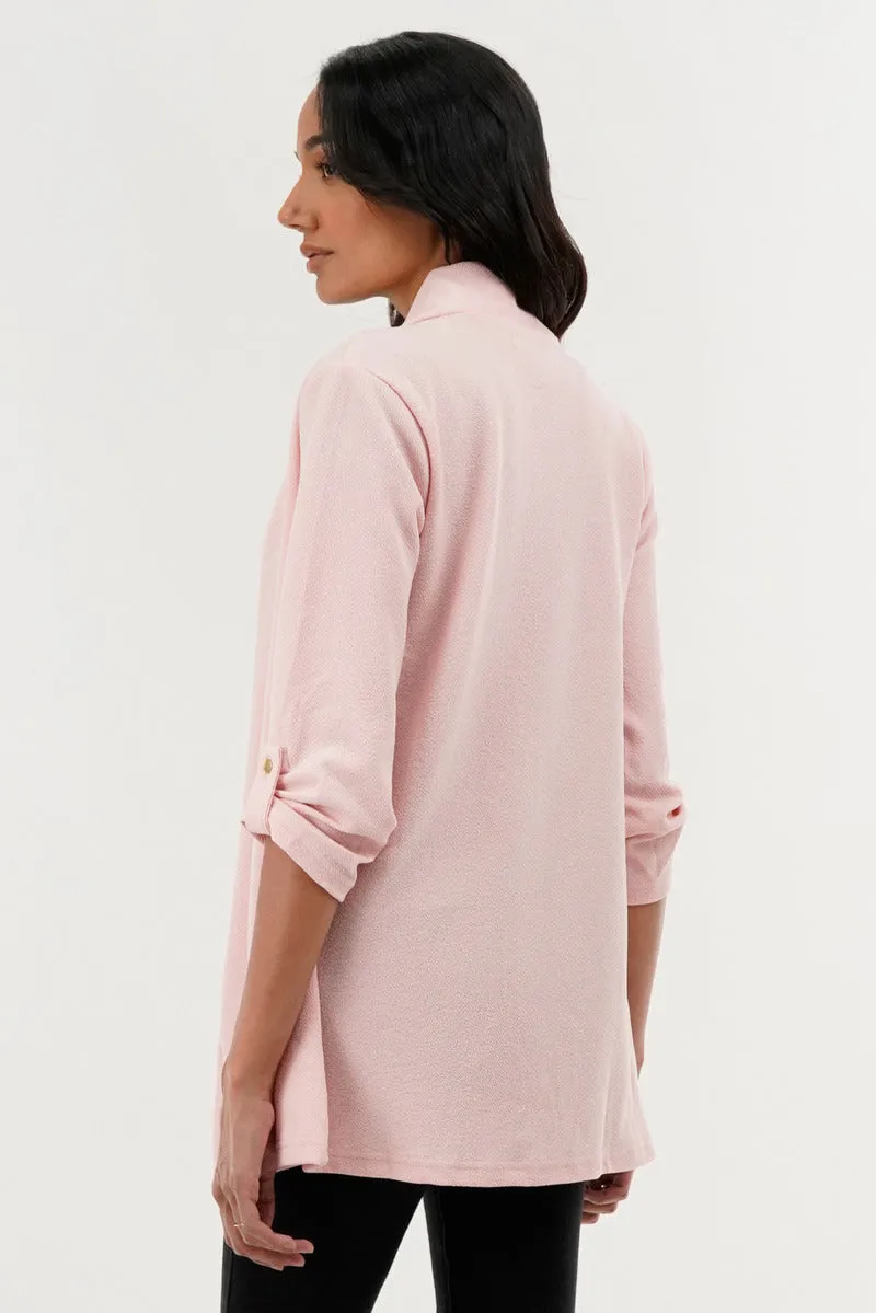 International INC Company Roll Up Sleeve Cardigan - Pink sold by Fairweather product image thumbnail 3