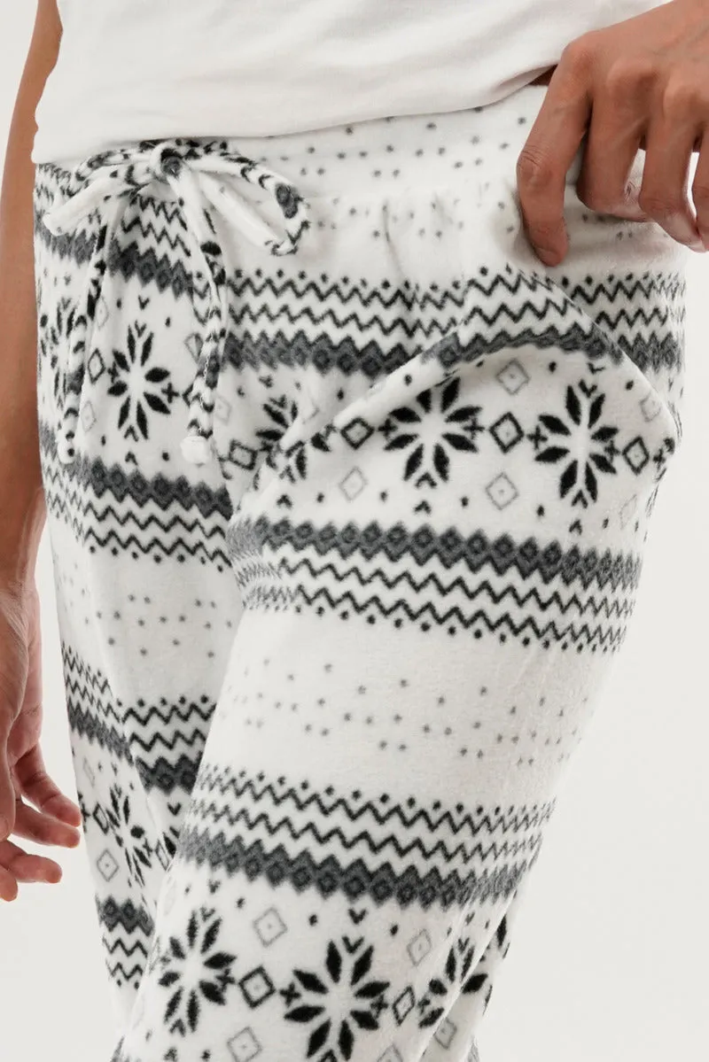 Festive Print Pajama Pants - White sold by Fairweather product image thumbnail 4