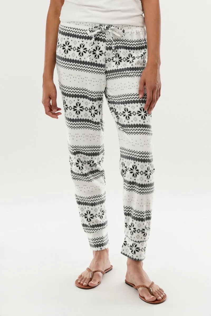 Festive Print Pajama Pants - White sold by Fairweather