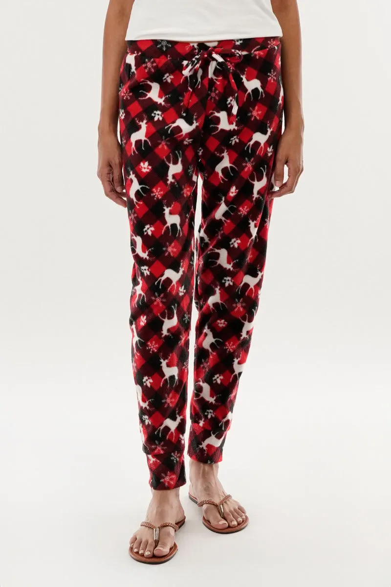 Canada Weather Gear Festive Print Pajama Pants - Red sold by Fairweather