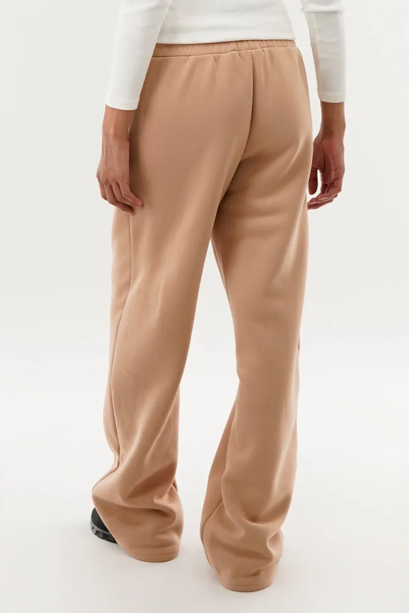 Fahrenheit Wide Leg Sweatpants - Beige sold by Fairweather product image thumbnail 3