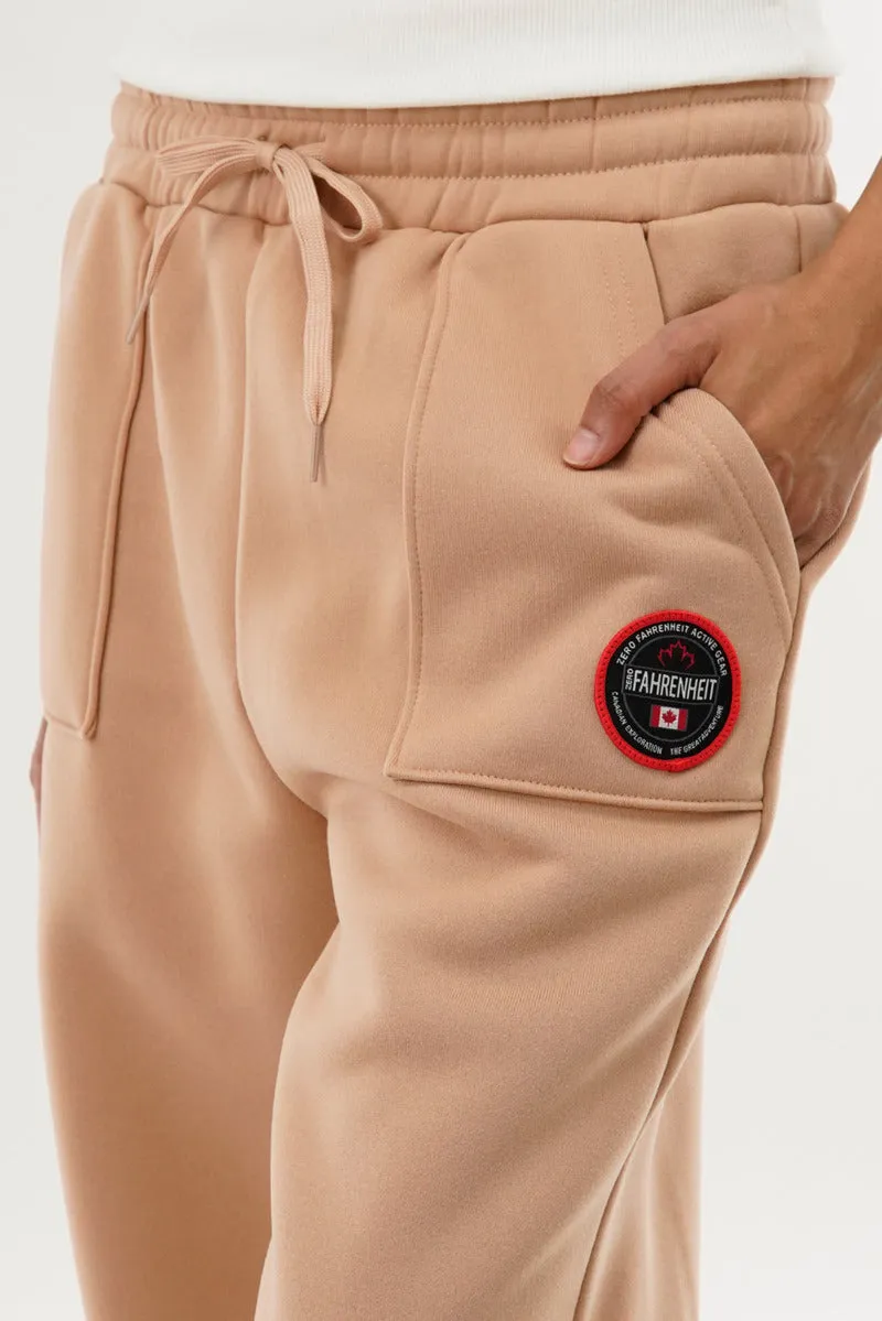 Fahrenheit Wide Leg Sweatpants - Beige sold by Fairweather product image thumbnail 4
