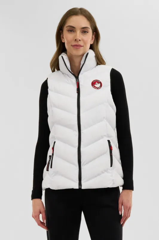 Canada Weather Gear Chevron Bubble Vest - White sold by Fairweather