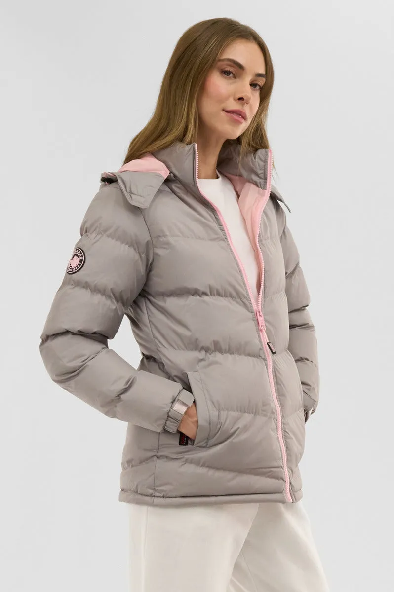 Canada Weather Gear Chevron Bubble Bomber Jacket - Stone sold by Fairweather product image thumbnail 2