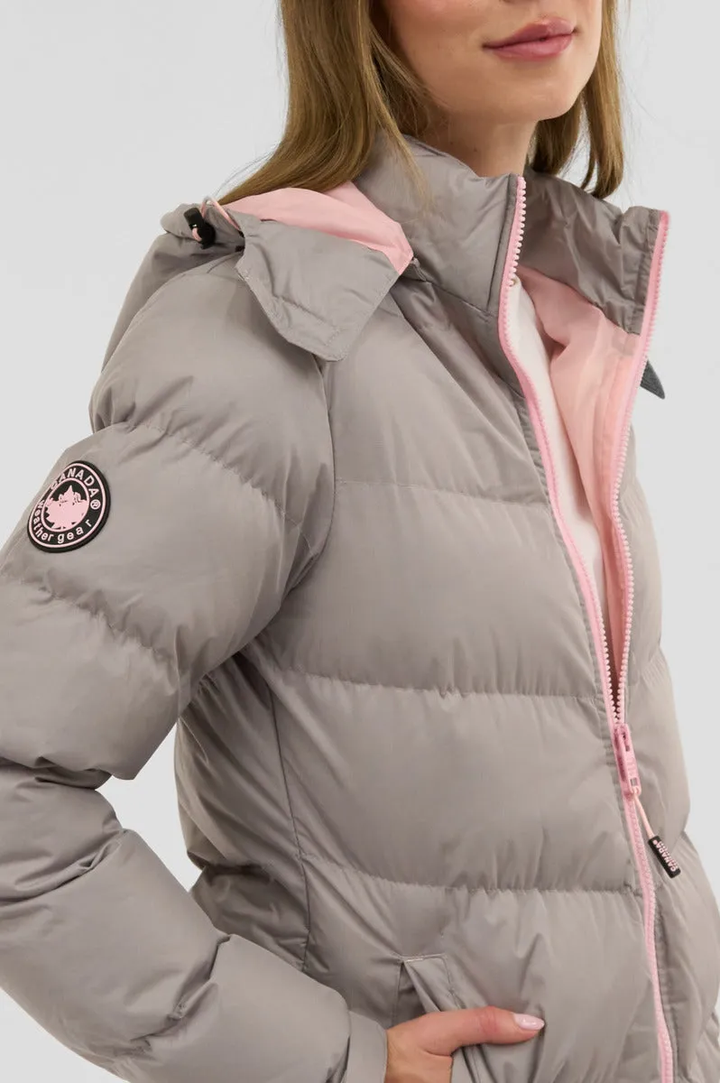 Canada Weather Gear Chevron Bubble Bomber Jacket - Stone sold by Fairweather product image thumbnail 4