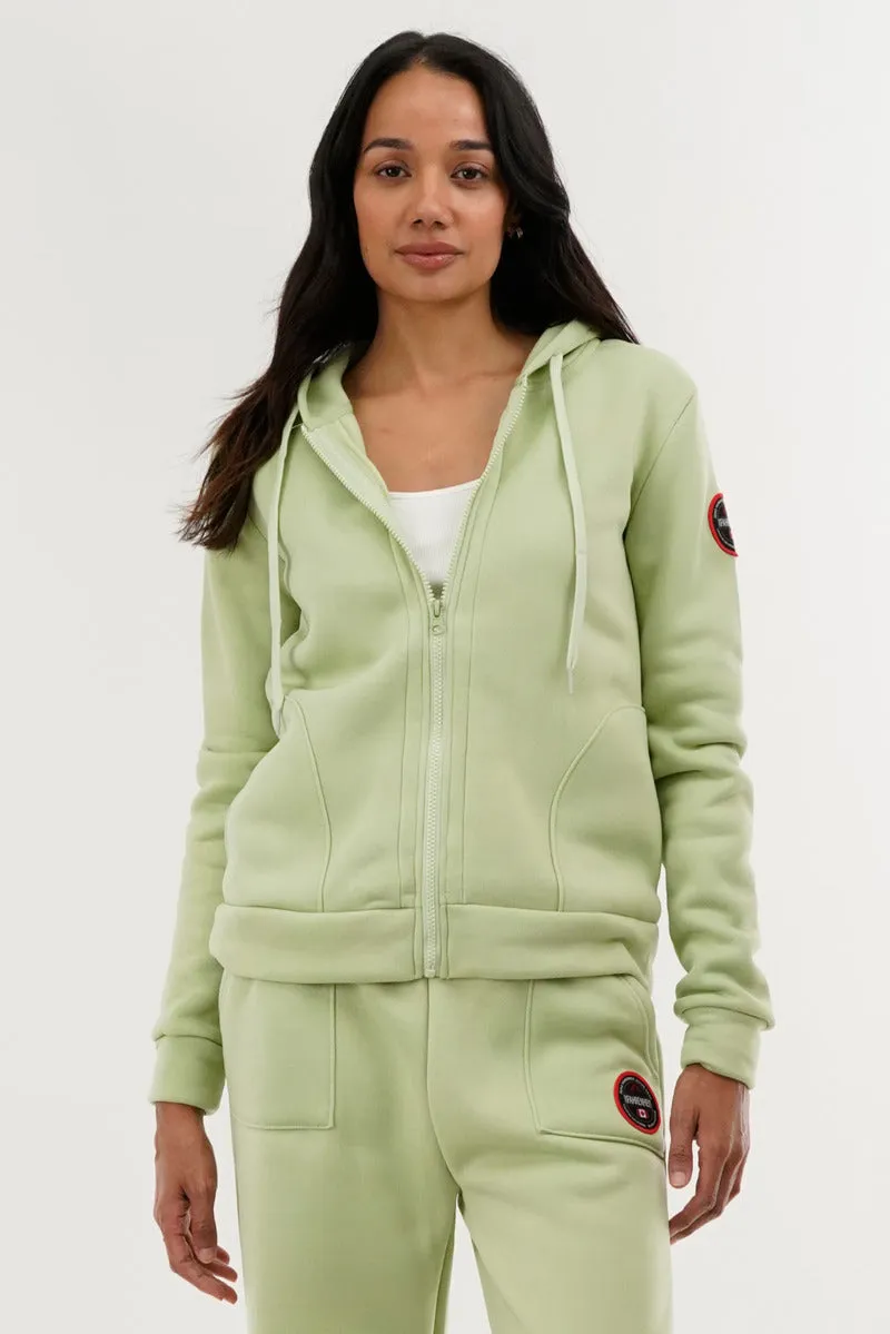 Classic Zip Up Hoodie - Green sold by Fairweather