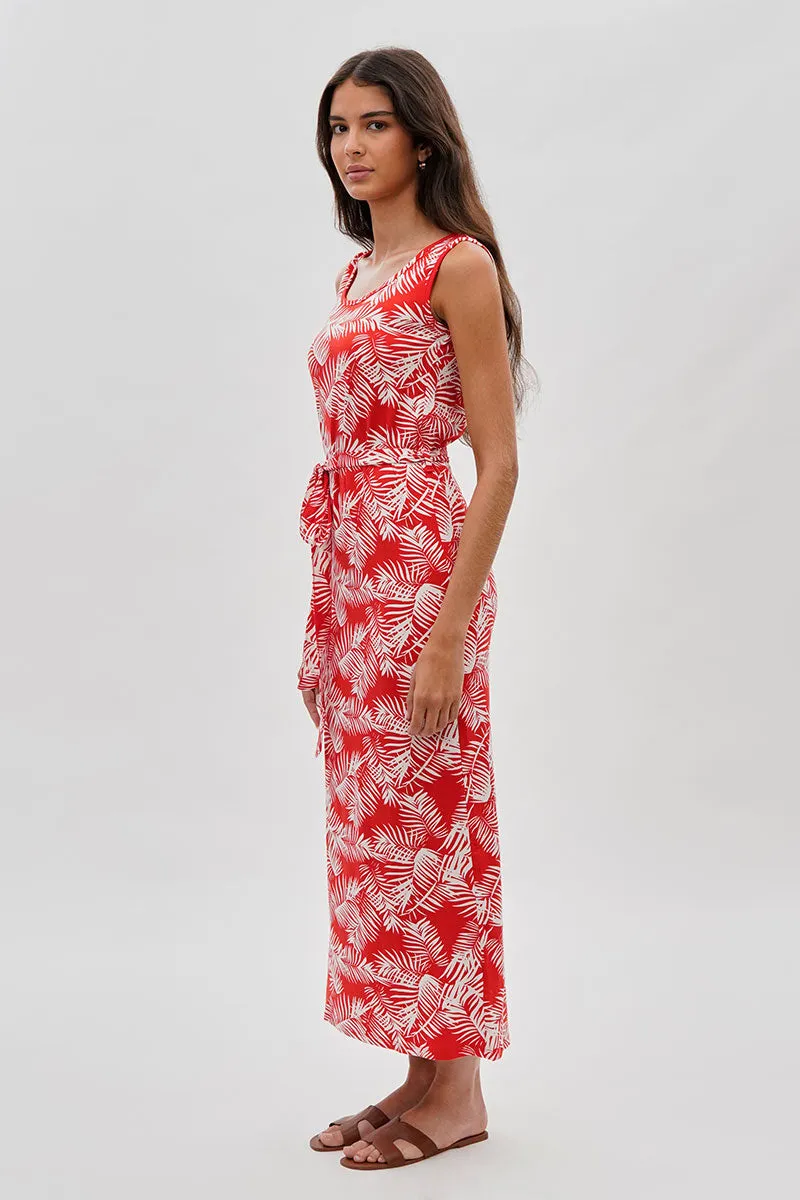 International INC Company Leaf Print Maxi Dress - Orange sold by Fairweather product image thumbnail 2
