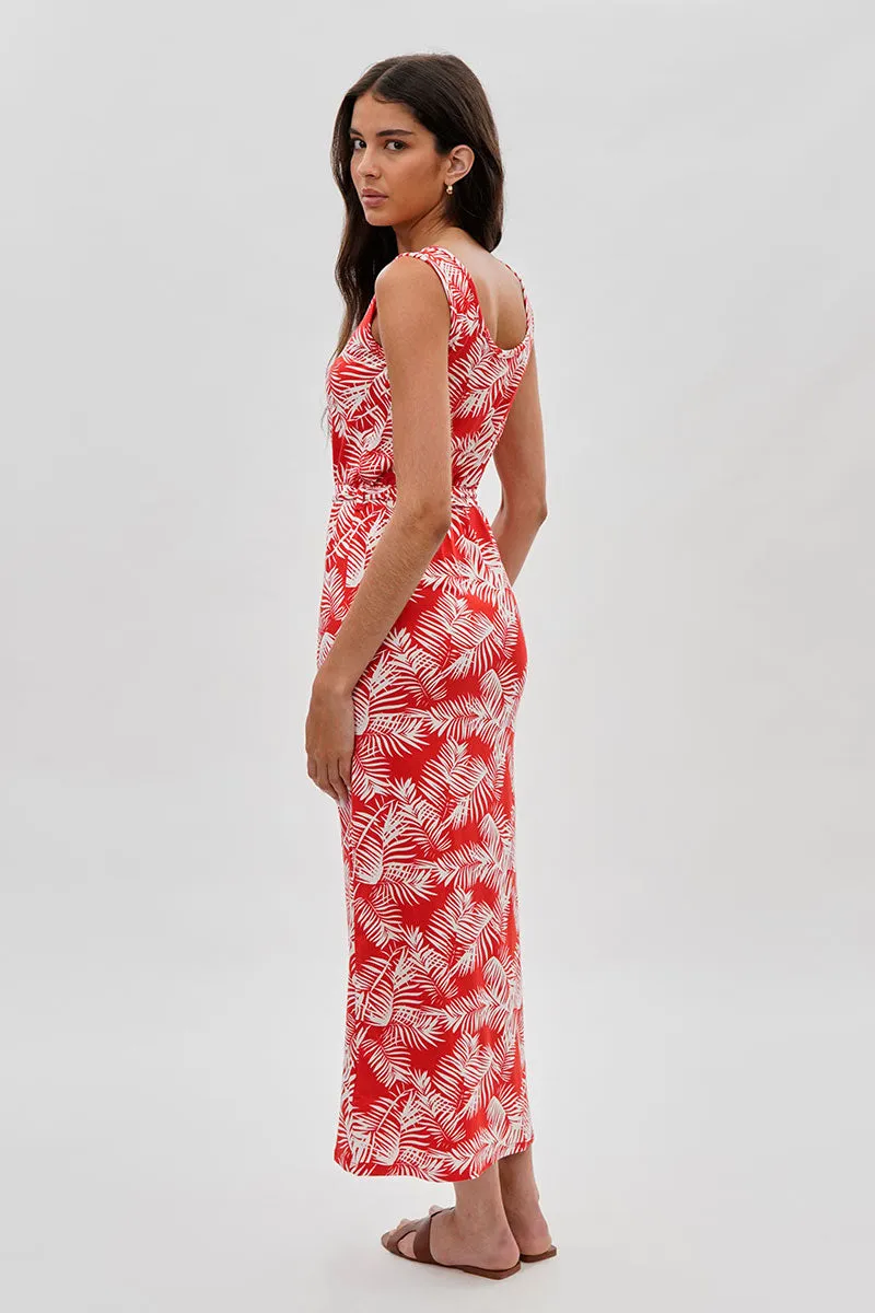 International INC Company Leaf Print Maxi Dress - Orange sold by Fairweather product image thumbnail 3