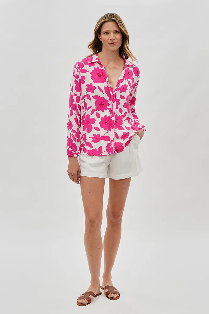 Beechers Brook Floral Button Down Blouse - White sold by Fairweather product image thumbnail 5