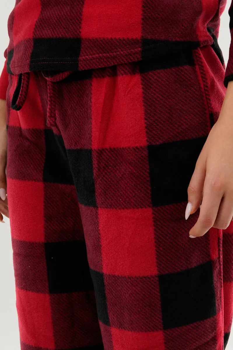 Plaid Wide Leg Pajama Pants - Red sold by Fairweather product image thumbnail 4