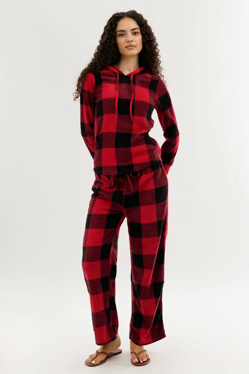 Plaid Wide Leg Pajama Pants - Red sold by Fairweather product image thumbnail 5