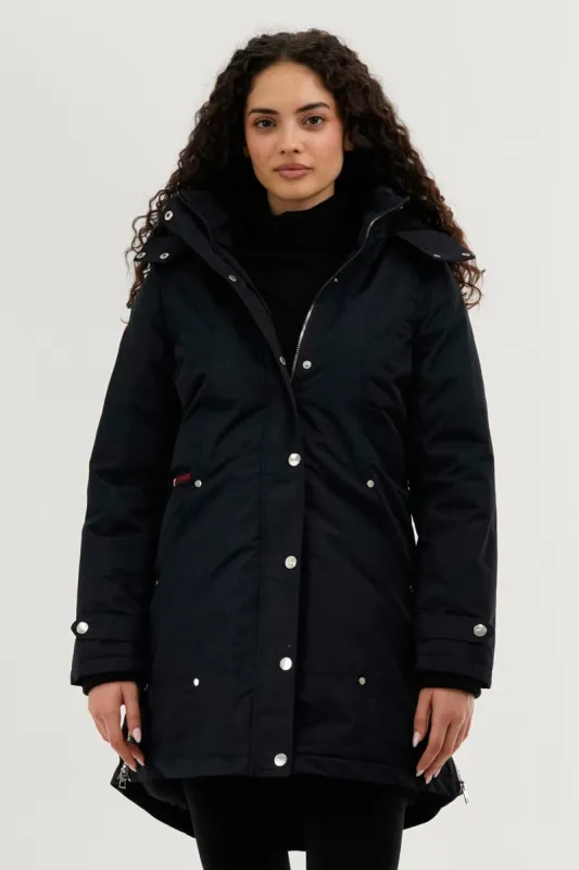 Canada Weather Gear Sherpa Lined Parka Jacket - Navy sold by Fairweather