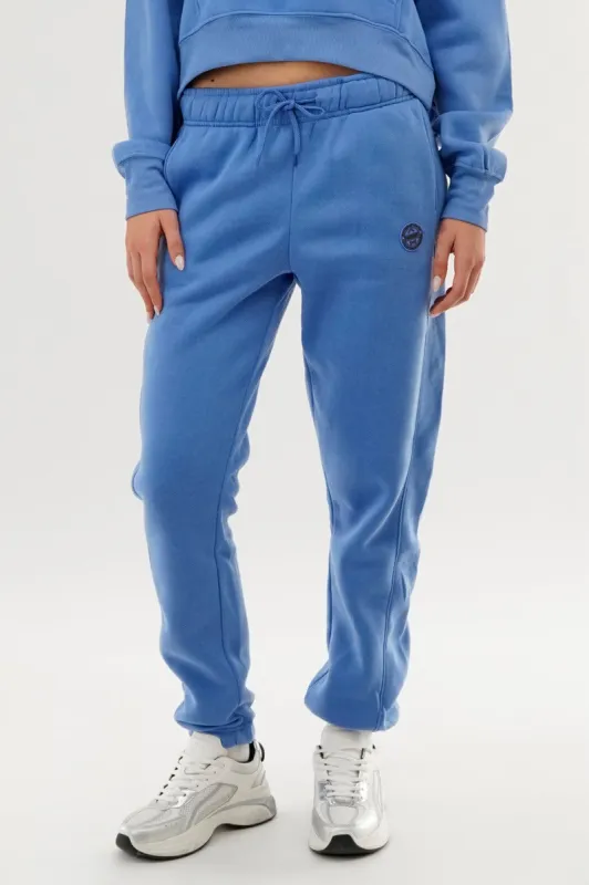 Fahrenheit Tie Waist Fleece Joggers - Blue sold by Fairweather