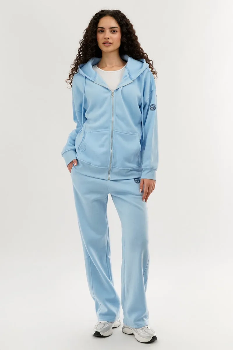 Fahrenheit Classic Wide Leg Sweatpants - Aqua sold by Fairweather product image thumbnail 5