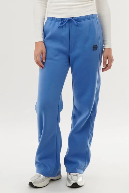 Fahrenheit Wide Leg Fleece Sweatpants - Blue sold by Fairweather