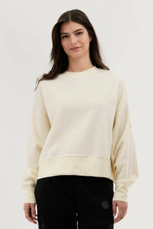 Fahrenheit Drop Shoulder Crewneck Sweatshirt - Cream sold by Fairweather