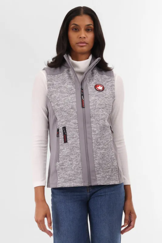 Canada Weather Gear Fleece Zip Up Vest - Grey sold by Fairweather