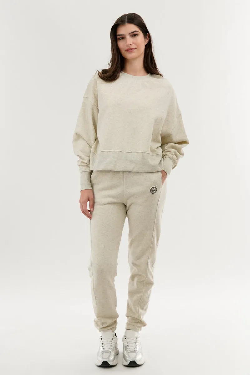 Fahrenheit Tie Waist Fleece Joggers - Cream sold by Fairweather product image thumbnail 5