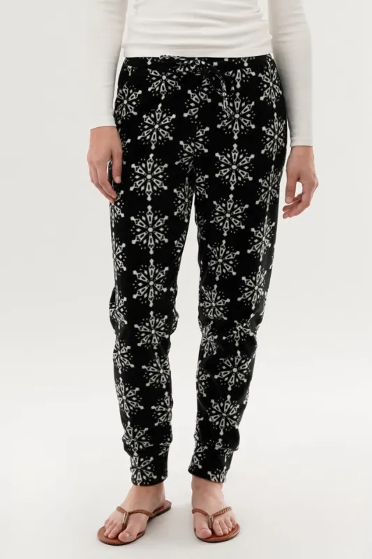 Canada Weather Gear Festive Print Pajama Pants - Black sold by Fairweather