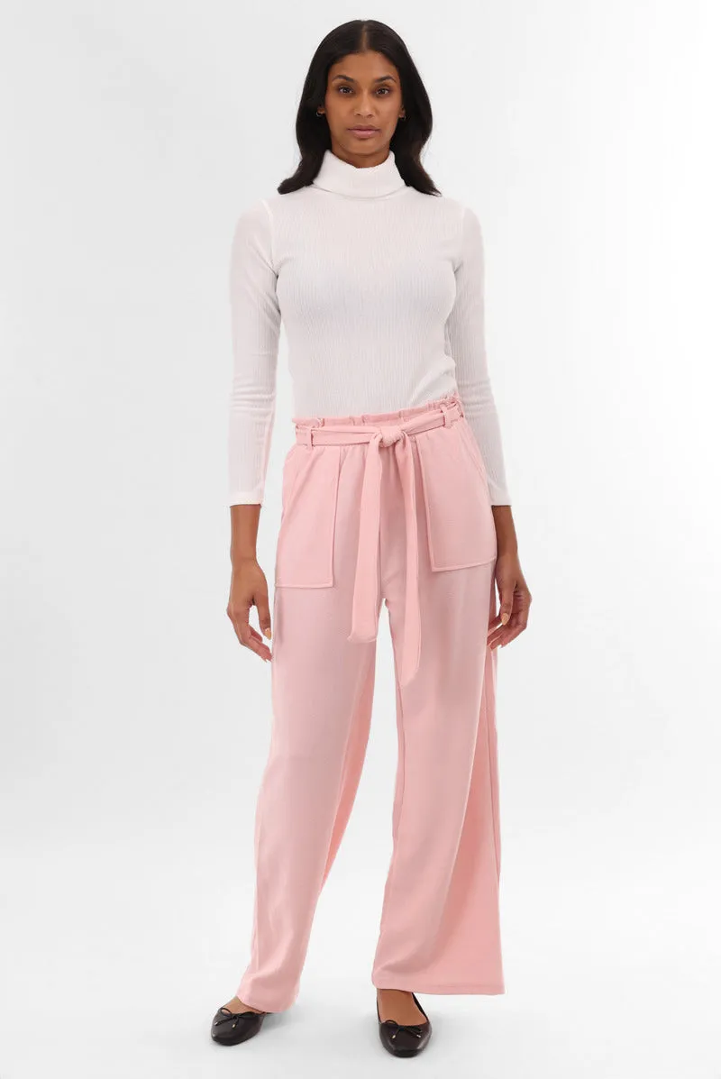 International INC Company Belted Wide Leg Pants - Pink sold by Fairweather product image thumbnail 5