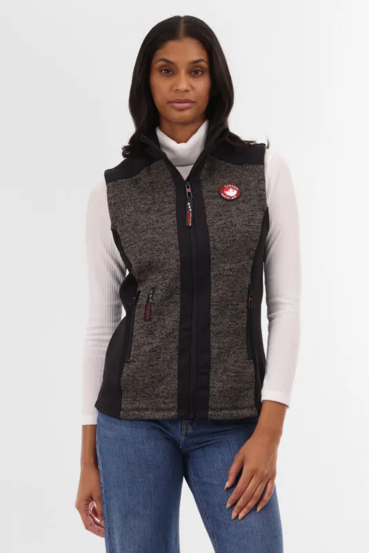 Canada Weather Gear Fleece Zip Up Vest - Black sold by Fairweather