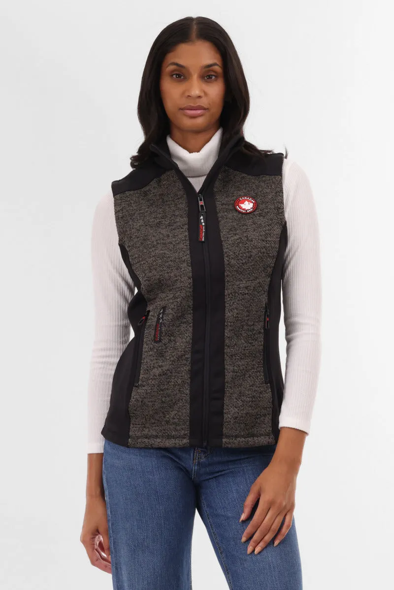 Canada Weather Gear Fleece Zip Up Vest - Black sold by Fairweather