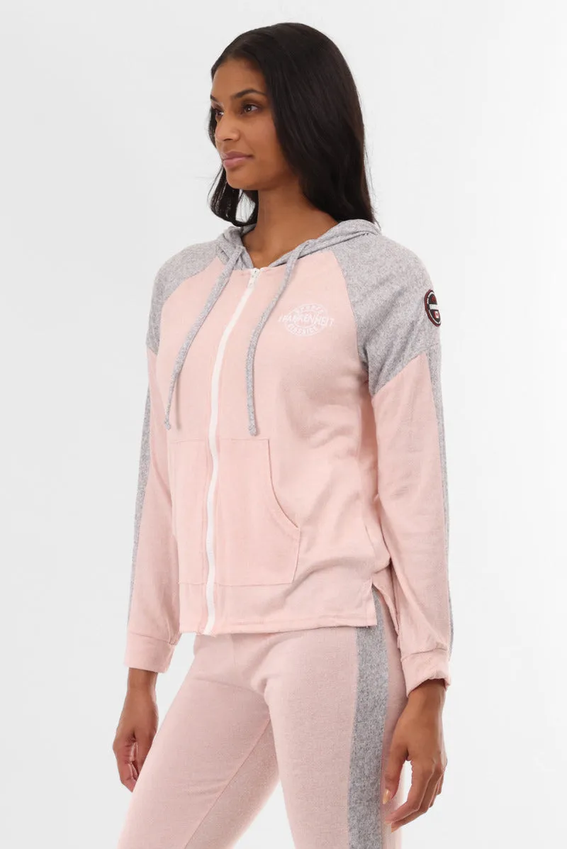 Fahrenheit Lightweight Zip Up Hoodie - Pink sold by Fairweather product image thumbnail 2